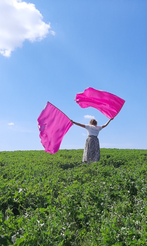 Flagi jasny róż 120cm/1m