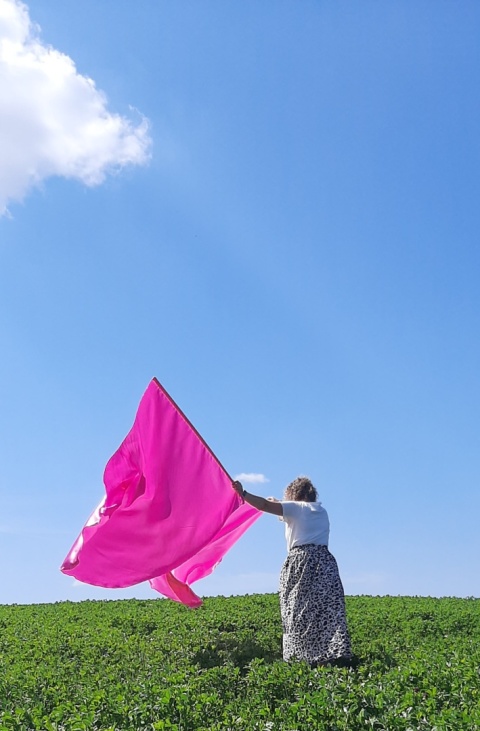 Flagi jasny róż 120cm/1m