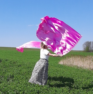 Flagi jasny róż 180cm/1m