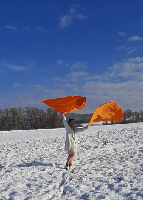 Flagi pomarańczowe 150cm/1m Flagi pomarańczowe 150cm/1m